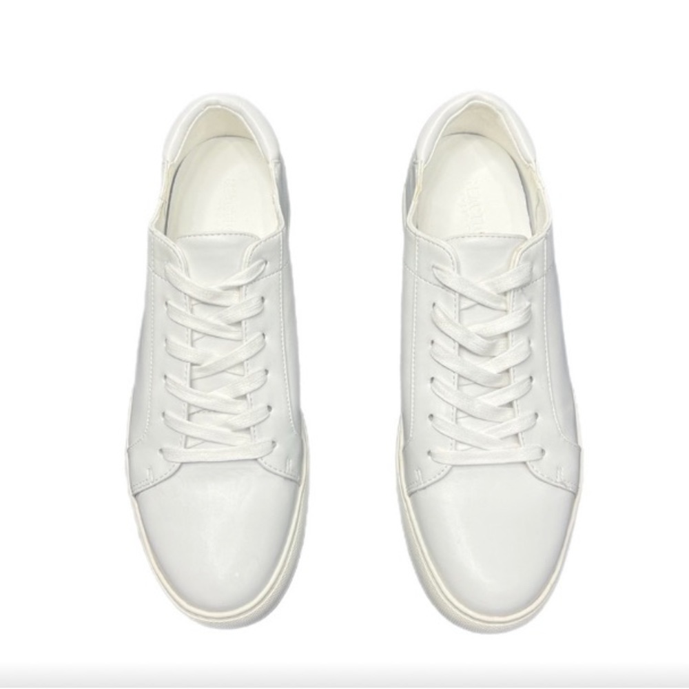 Kenneth Cole Reaction NY Kam All White Low Top Sneakers Shoes Women's Size 10 - Picture 3 of 9